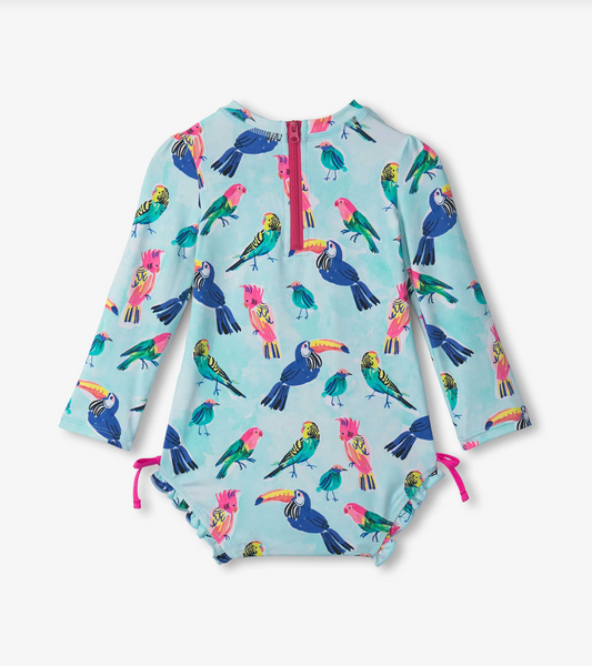 Tropical Bird Baby Rashguard Swimsuit