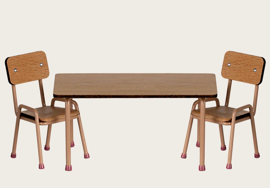 Table and chair set, Mouse - Dark Powder