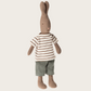 Rabbit size 2, Brown - Striped Blouse and Pants