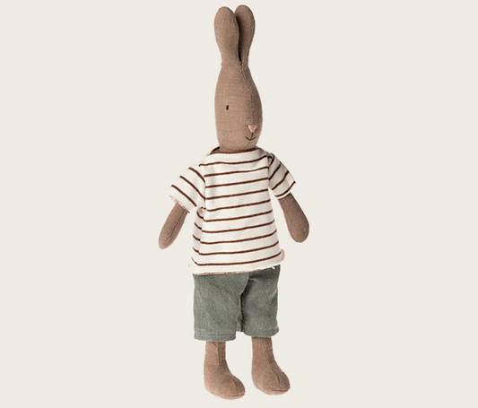 Rabbit size 2, Brown - Striped Blouse and Pants