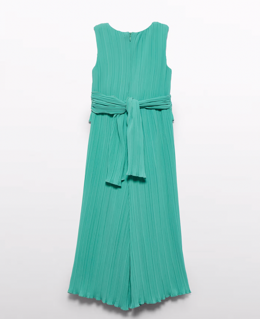 Seafoam Pleated Jumpsuit