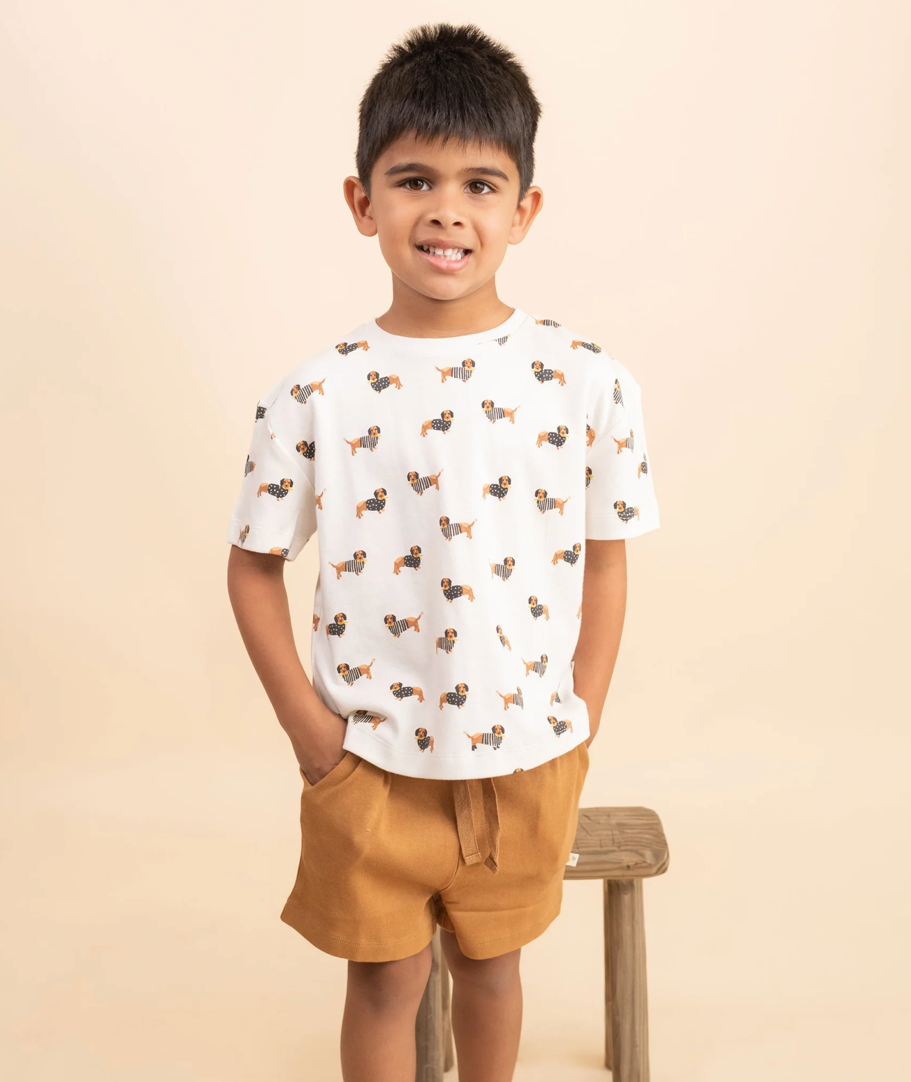 Organic Relaxed Tee & Shorts Set - Dog