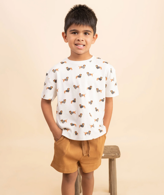 Organic Relaxed Tee & Shorts Set - Dog