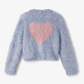 Glitter Heart Metallic Cardigan