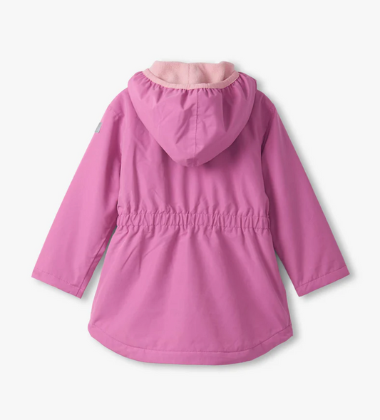 Color-Reveal Field Jacket-  Heart Swans