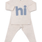 "hi" Baby Set - Fog