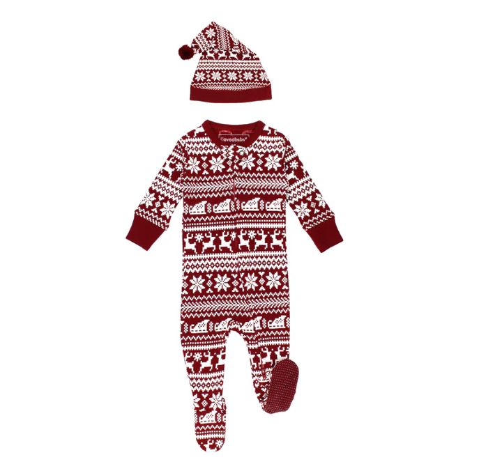 Organic Santa's Sleigh Thermal + Hat Set