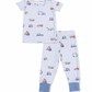 Construction Vehicles Short Sleeve Loungewear Set