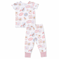 Rodeo Patches Pink- Short Sleeve Loungewear Set