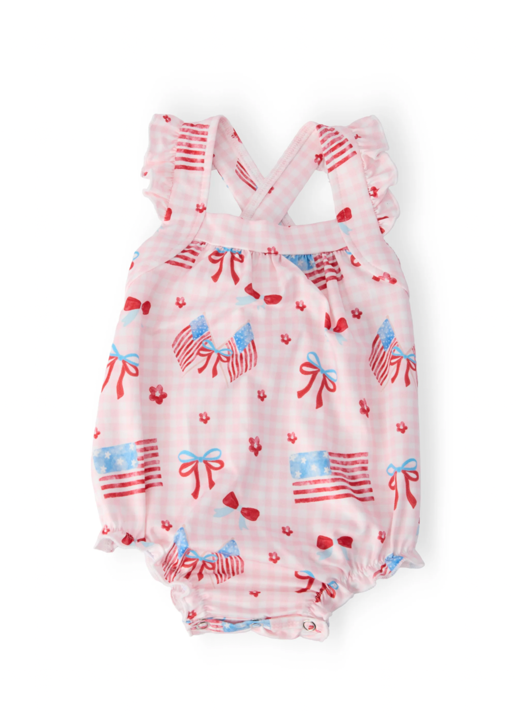 Fancy Flags Ruffle Romper