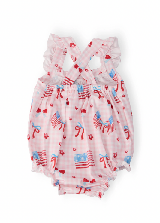 Fancy Flags Ruffle Romper