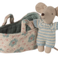 Baby Mouse in Carry Cot - Blue