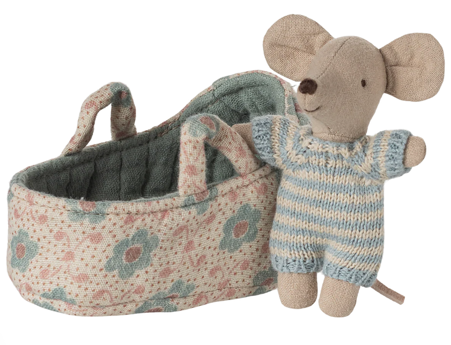 Baby Mouse in Carry Cot - Blue