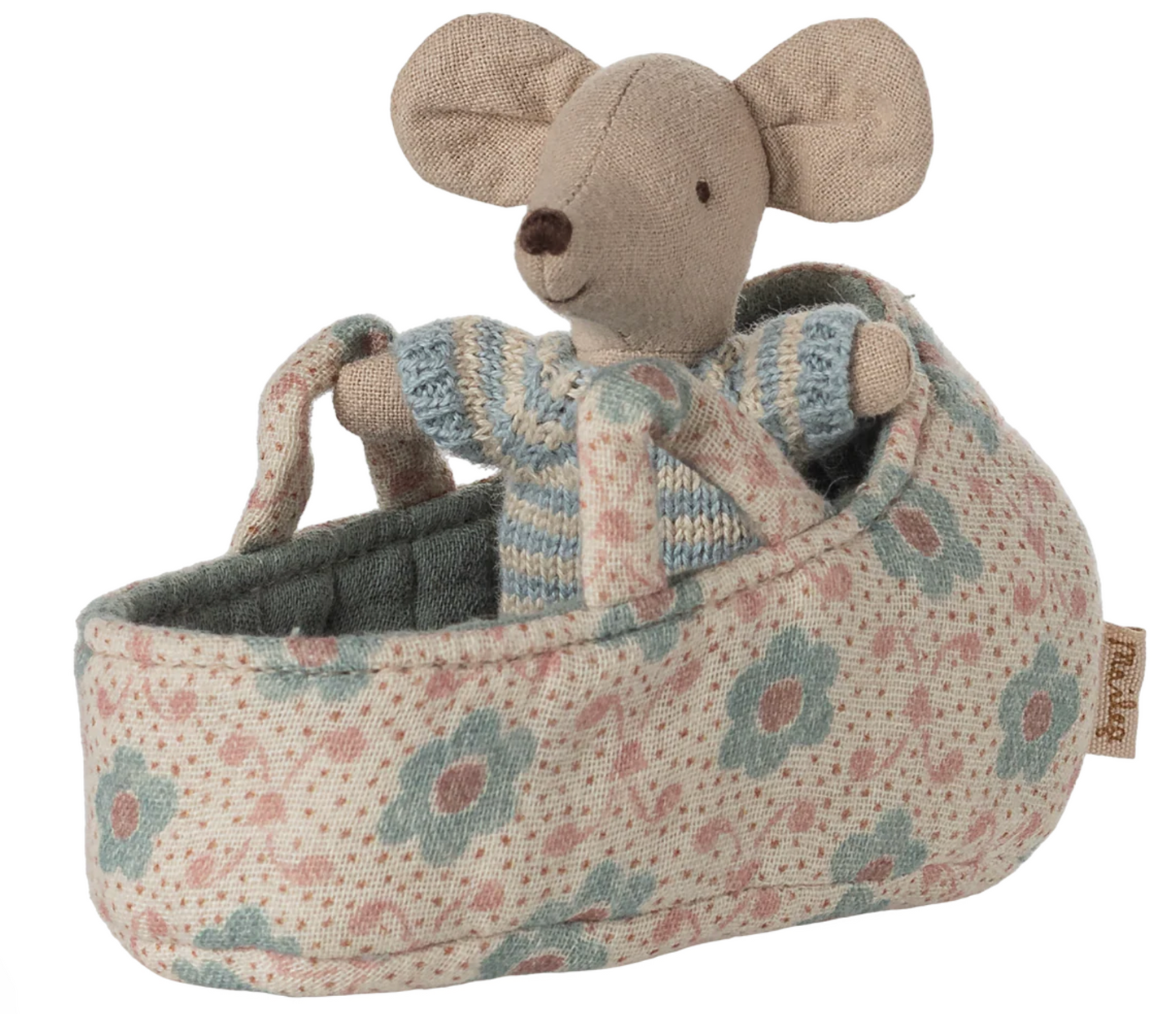 Baby Mouse in Carry Cot - Blue