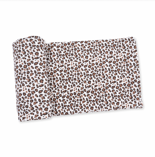 Leopard Rib Swaddle Blanket