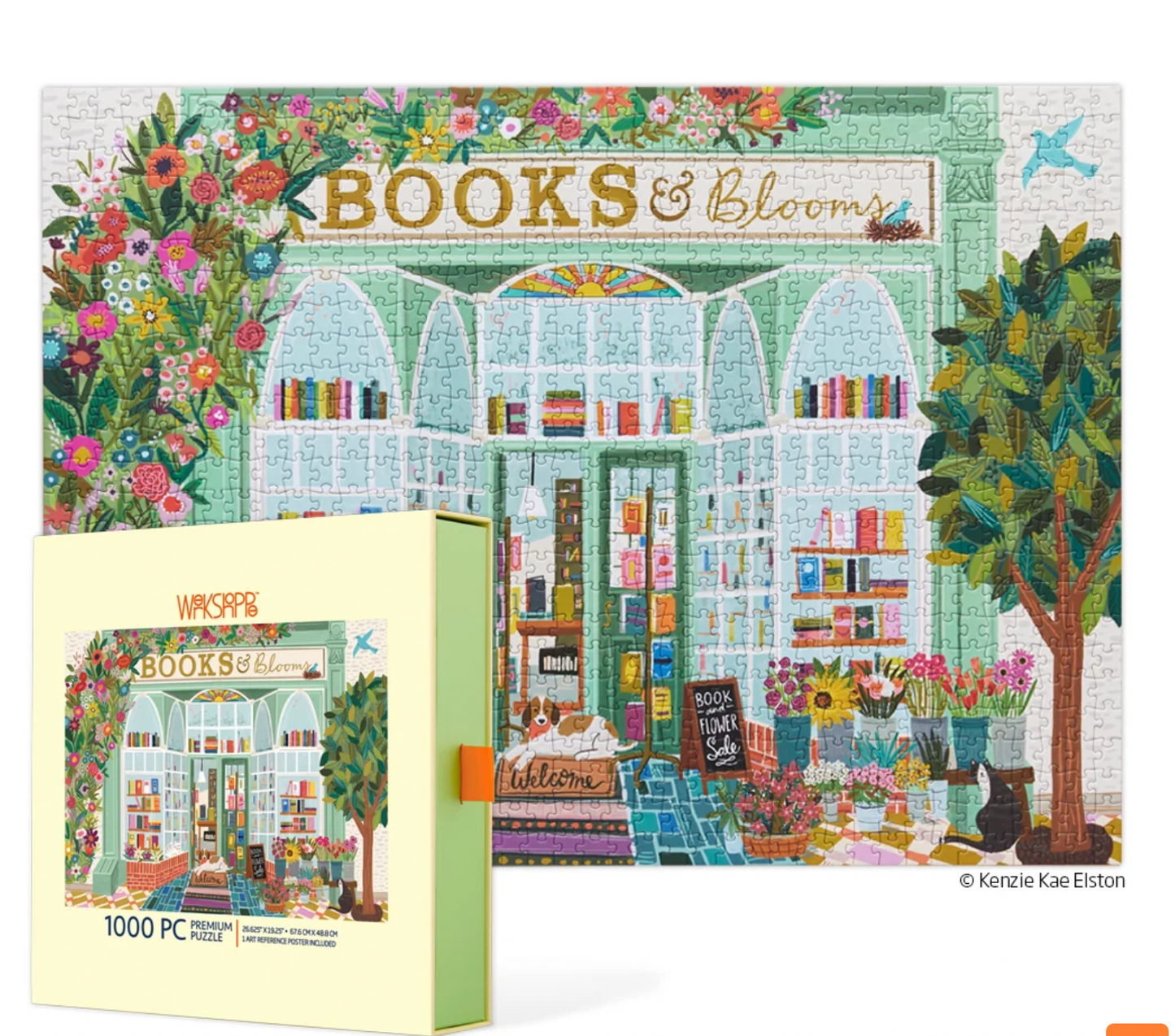Books & Blooms 1000 Piece Puzzle