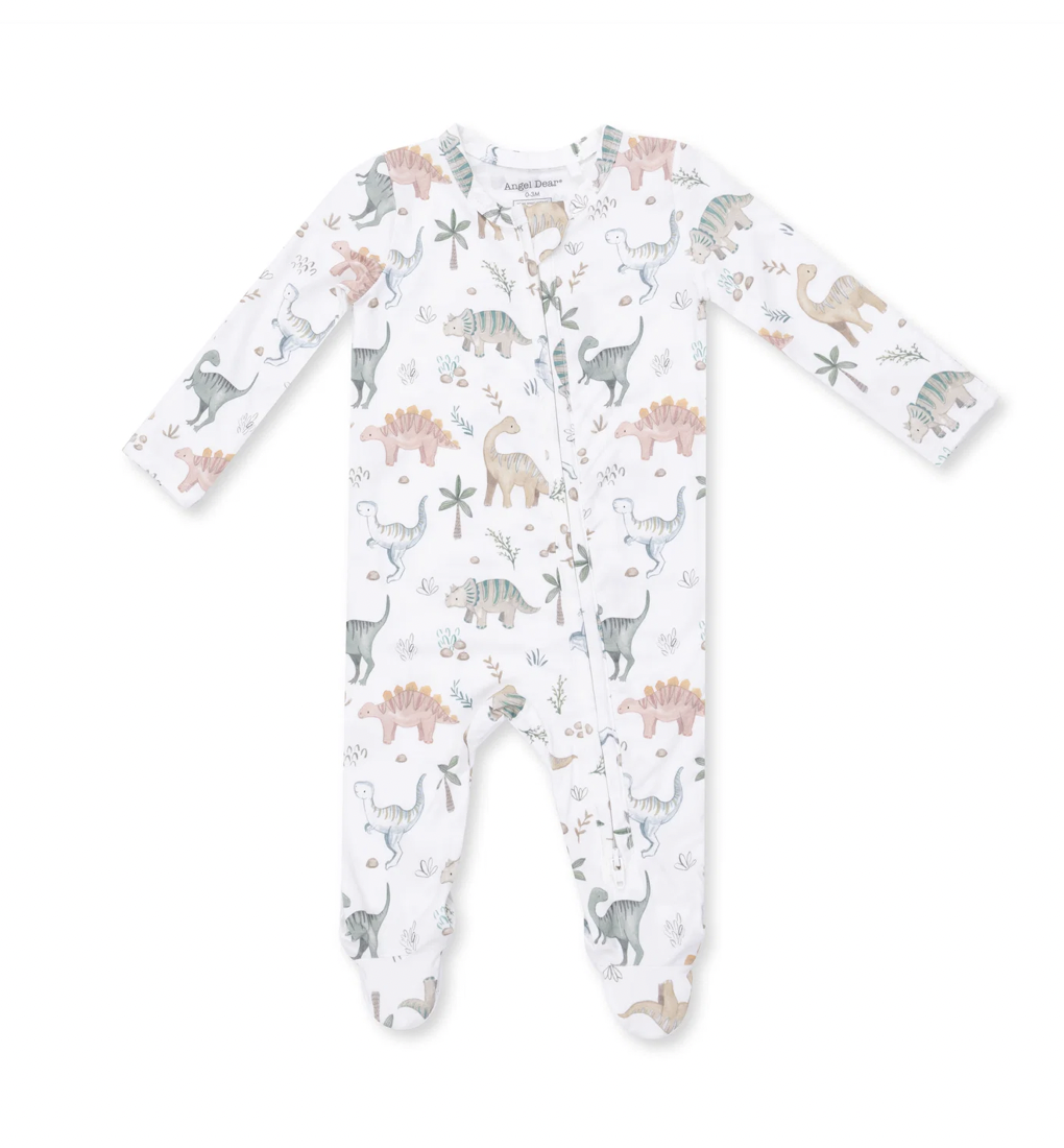 Sweet Baby Dinos Two-Way Zipper Footie