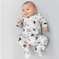 Hockey Stripe Two-Way Zipper Footie