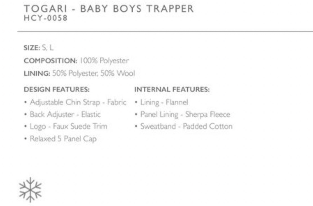 Baby Boys Trapper - Togari - Blue