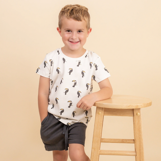 Organic Tee & Shorts Set - Toucan