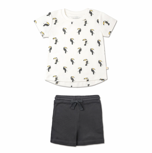 Organic Tee & Shorts Set - Toucan