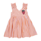 Via Dress - Orange Pink Stripe