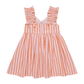 Via Dress - Orange Pink Stripe