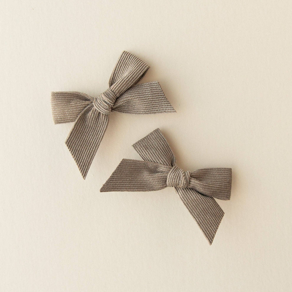 Fern | Pigtail Set - Corduroy Ribbon Bow