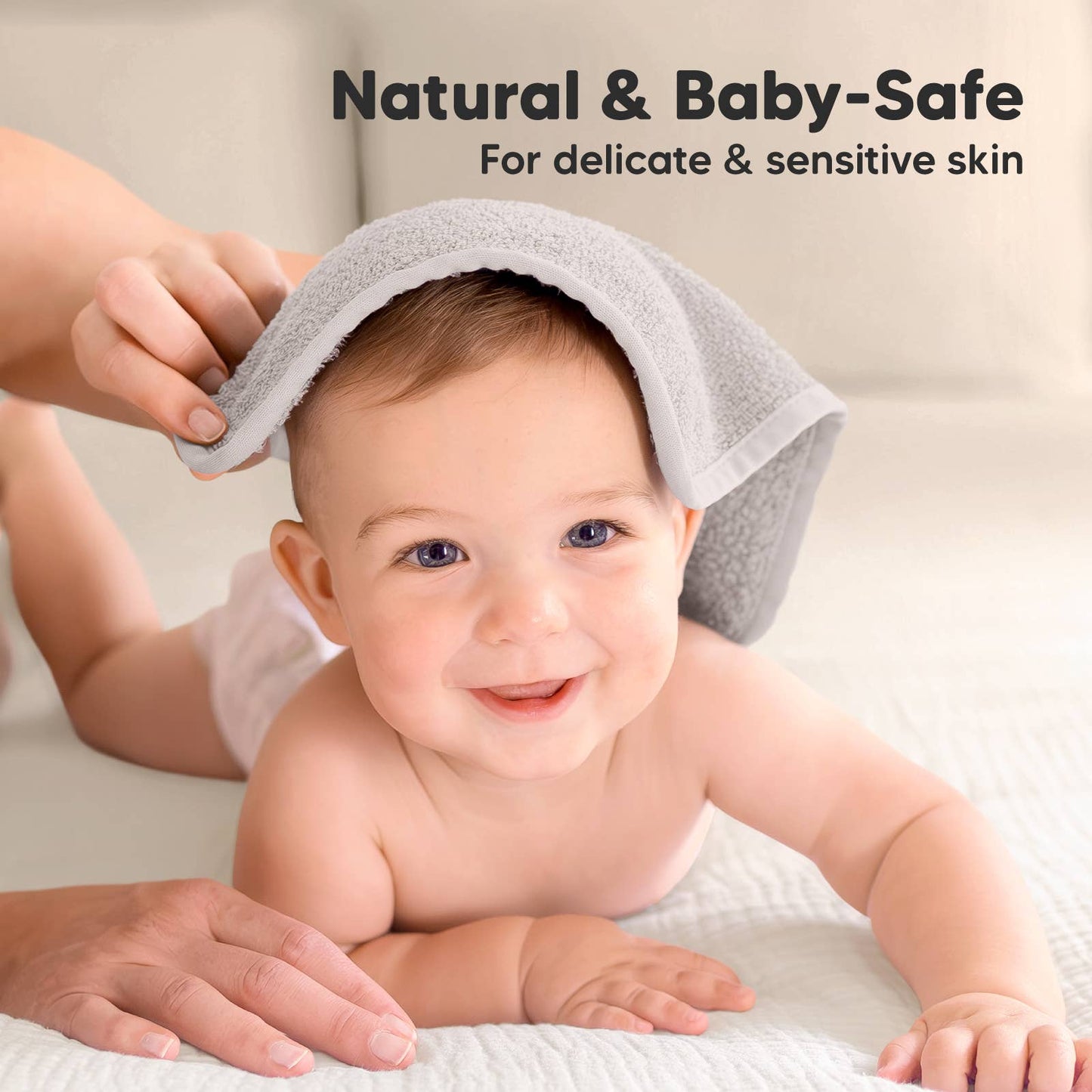 6-Pack Baby Wash Cloths - Heather