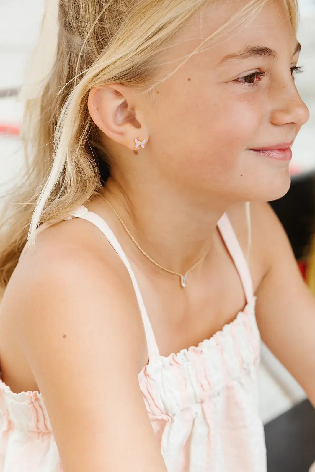 Enamel Butterfly Screw-Back Earrings