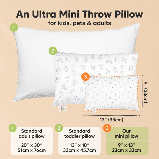 9X13 Mini Toddler Pillow W/ Pillowcase - Acorn