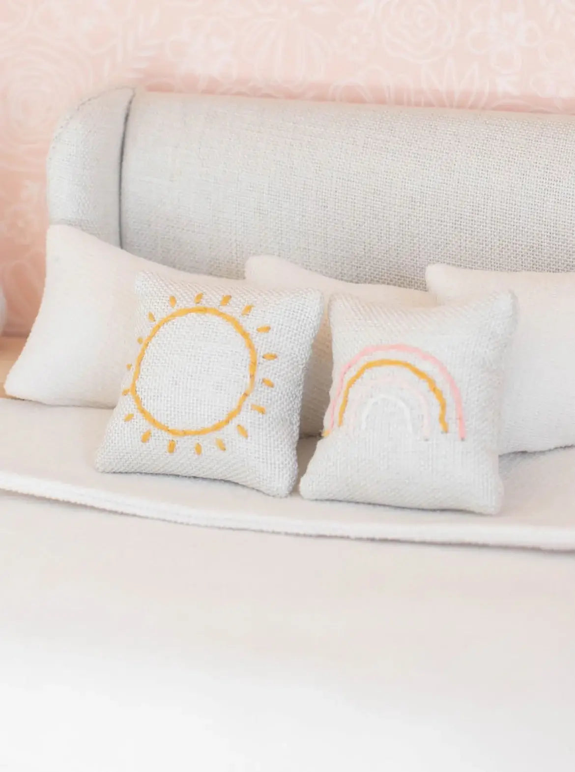 Macy Mae Dollhouse Designs - Dollhouse Upholstered Double Bed | Off-White