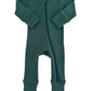 Pine / Organic Pointelle 2-Way Zip Romper