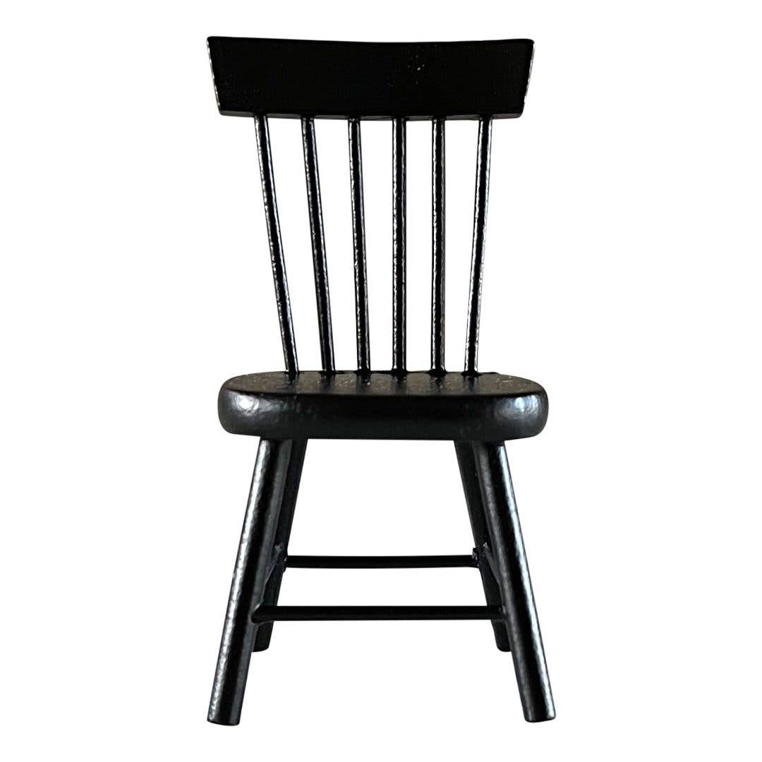 Macy Mae Dollhouse Designs - Dollhouse Classic Windsor Dining Chair | Black