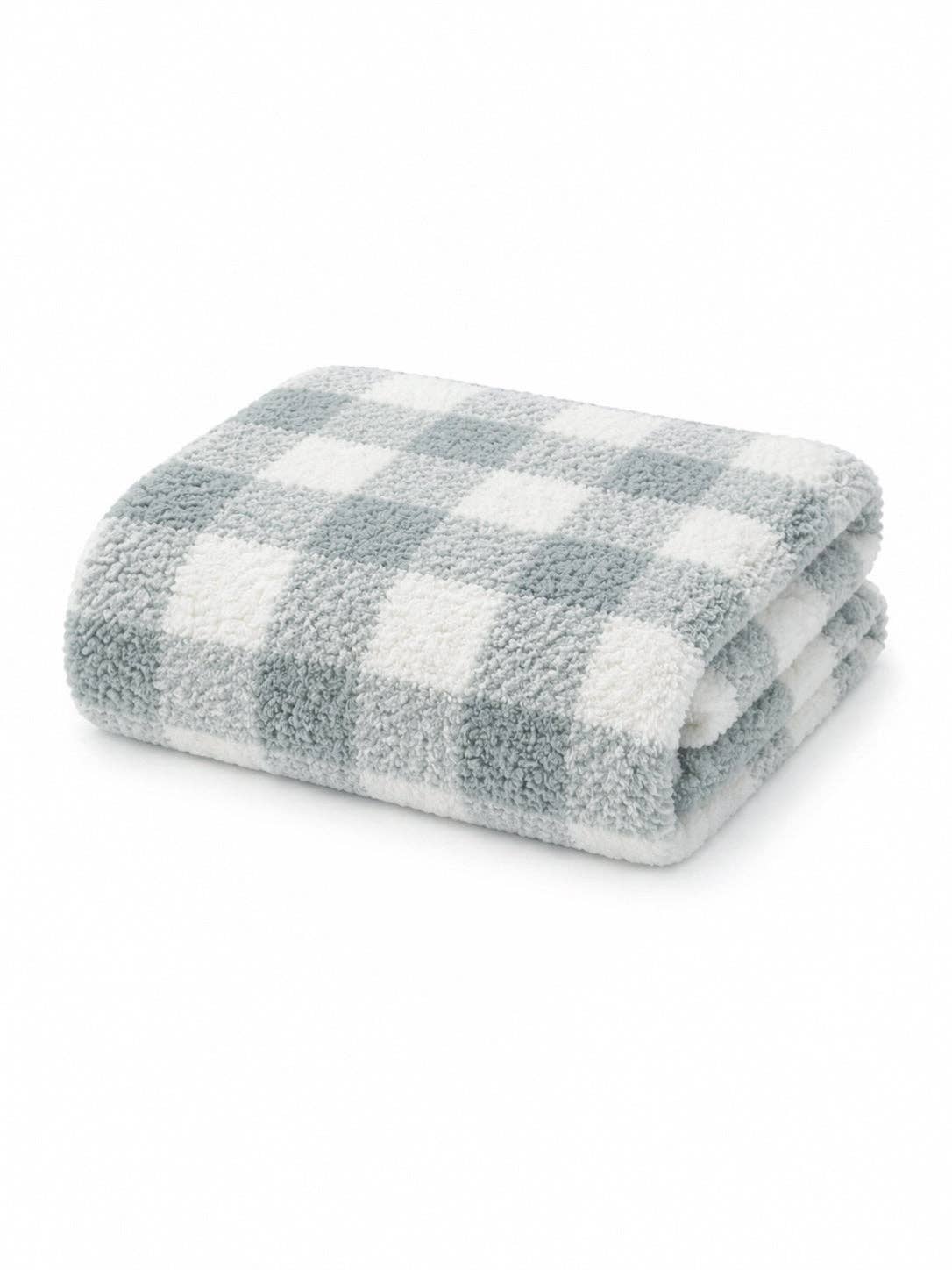 Phufy® Bliss Gingham Blanket, Soft Green