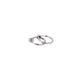 Pip Pop Post - Spring Clip On Silver Hoop - Hypoallergenic, Flat Back, Girl