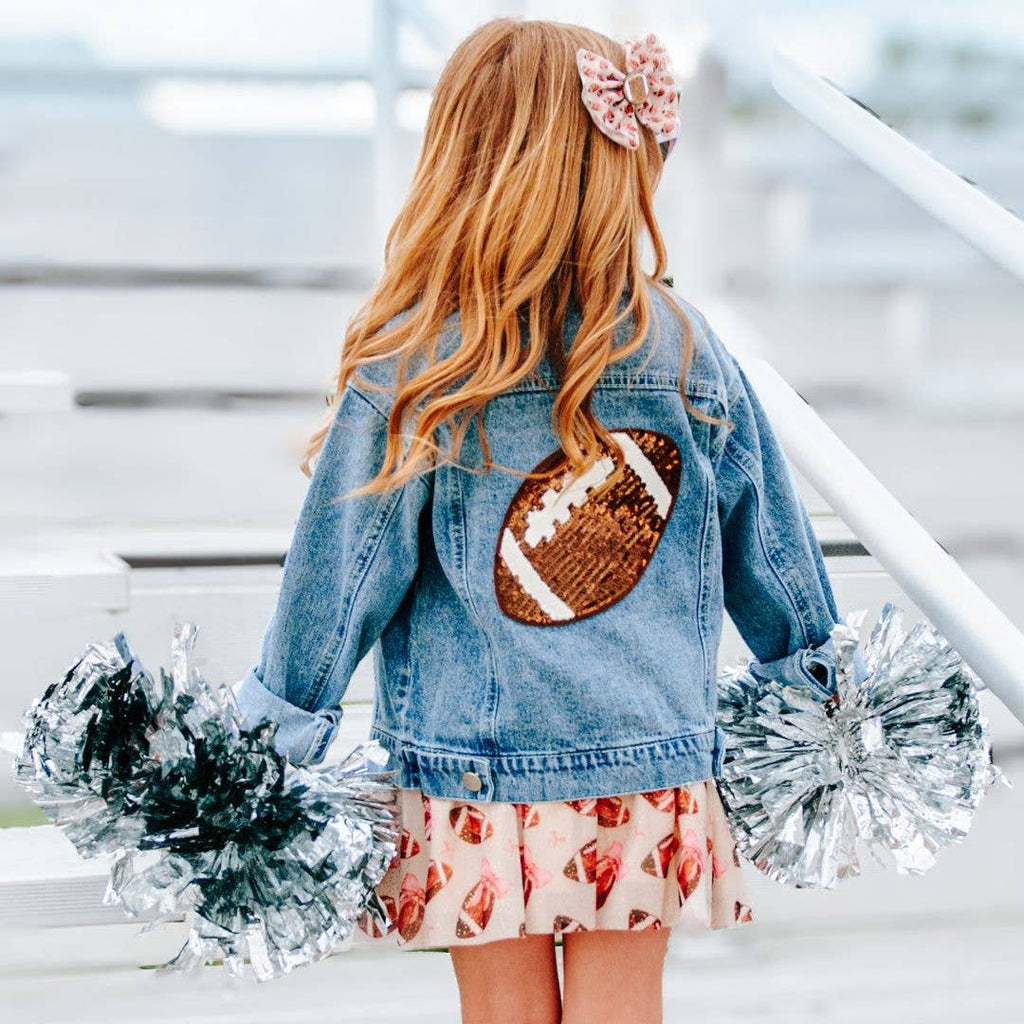 Football Cutie - Tulle Bow Clip