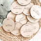 Charlie and Pine - Round Baby Milestone Discs | Wooden Monthly Cards for First Year Photos