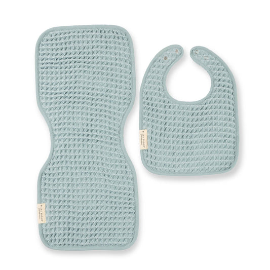 Reversible Bib + Burp Set - Fog