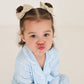 Girl’s Bamboo Button Up Lounge Set | Blue Bows