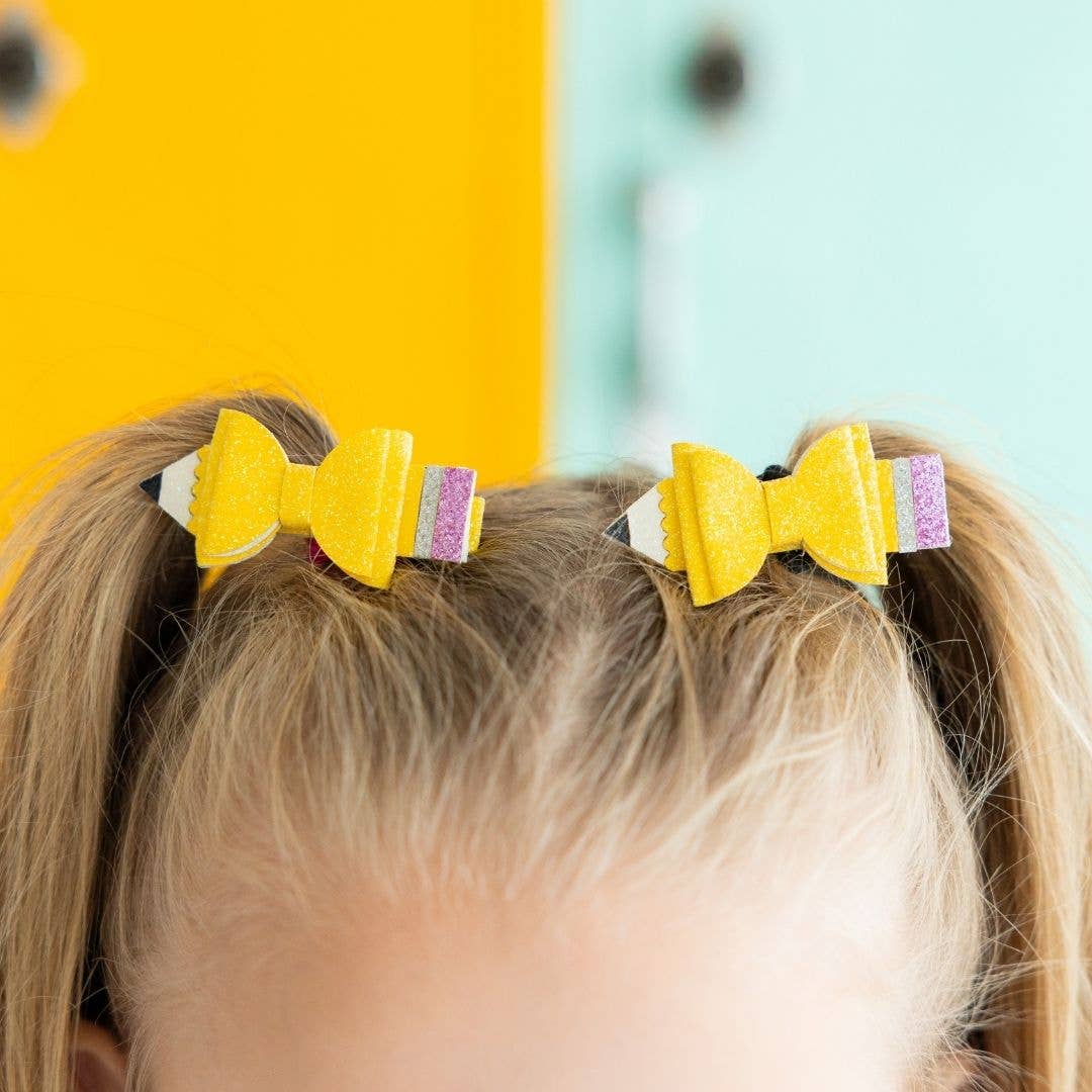 Pencil Bow Clip Set