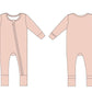 Little Sprouts Clothing -  Petal Pink - Convertible Zipper Romper