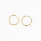 Pip Pop Post - Endless Hoop Thin Gold Earrings - Hypoallergenic, Girl Gift: Gold / 22 mm