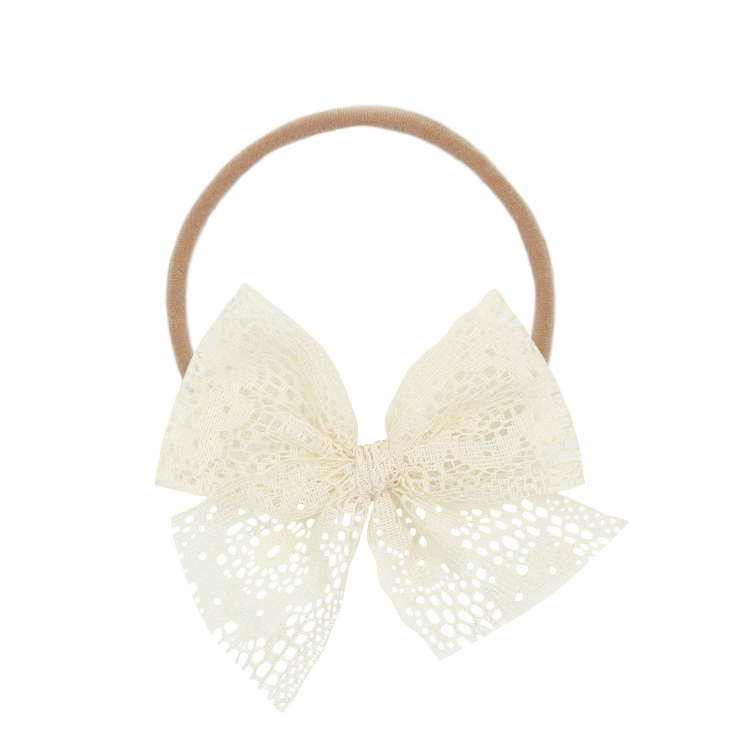 Lace Bow - Ivory Daisy Headband