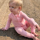 Little Sprouts Clothing -  Petal Pink - Convertible Zipper Romper