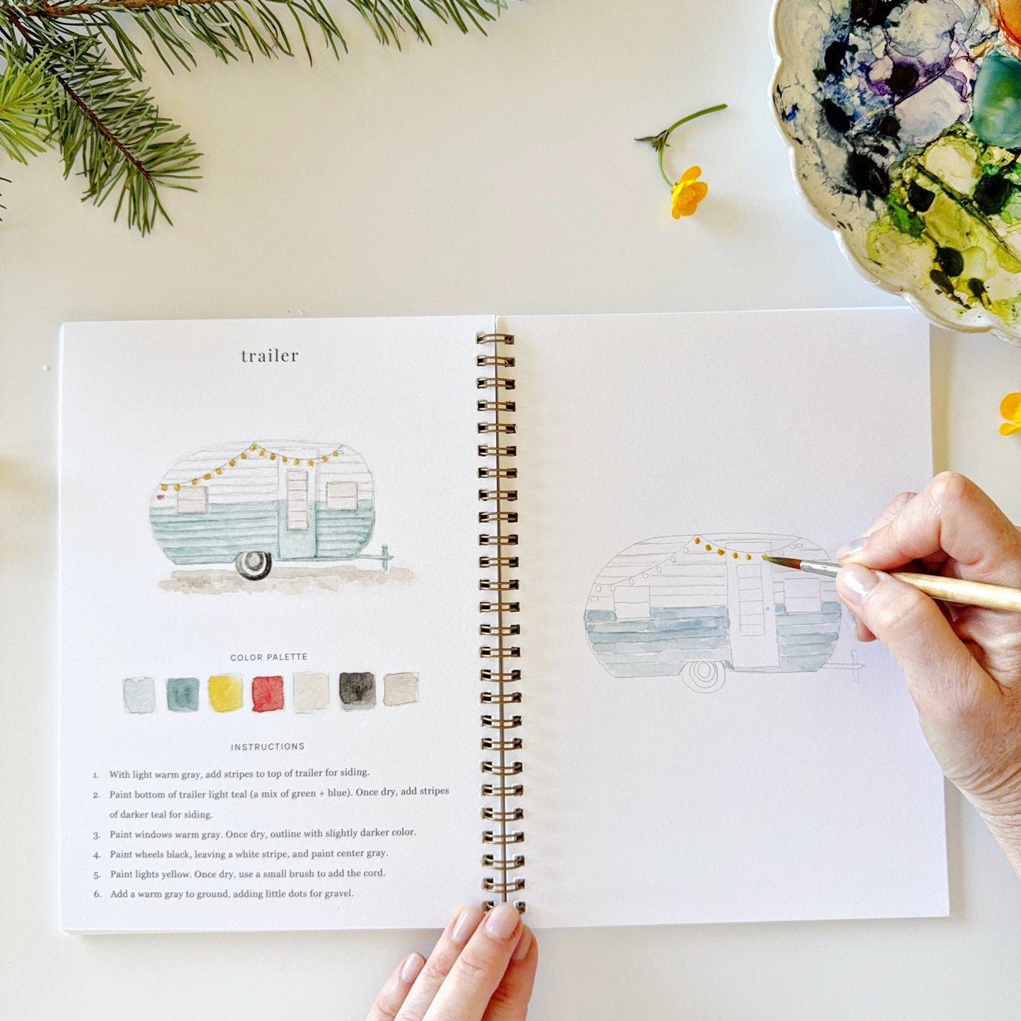 Camping - Watercolor Workbook