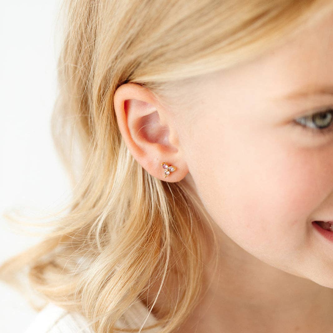 Ombré Gem Screw-Back Earrings