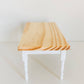Macy Mae Dollhouse Designs - Dollhouse Farm Style Dining Table | Natural Wood & White