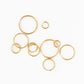 Pip Pop Post - Endless Hoop Thin Gold Earrings - Hypoallergenic, Girl Gift: Gold / 22 mm