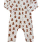 Gingerbread / Organic Pointelle 2-Way Zip Footie